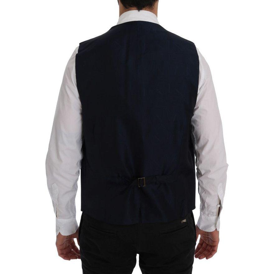 Dolce & Gabbana Elegant Striped Wool Blend Waistcoat Vest Dolce & Gabbana