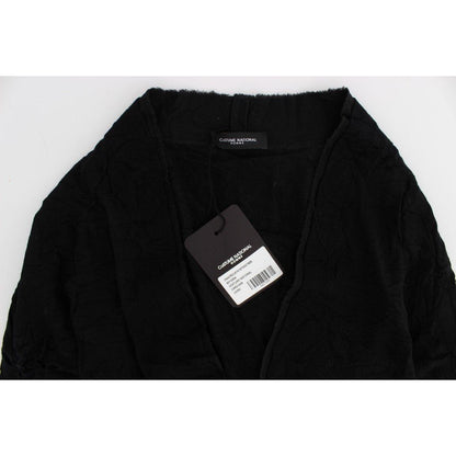 Costume National Black Fine Wool Button Cardigan