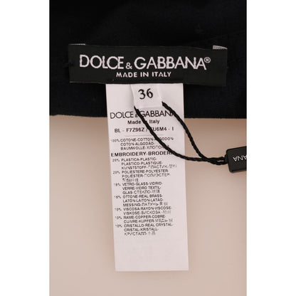 Dolce & Gabbana Blue Crystal MAMMA Sicily Jacket