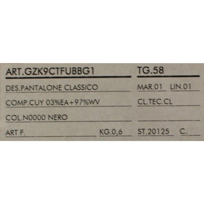 Dolce & Gabbana Black Wool Stretch Pleated Pants