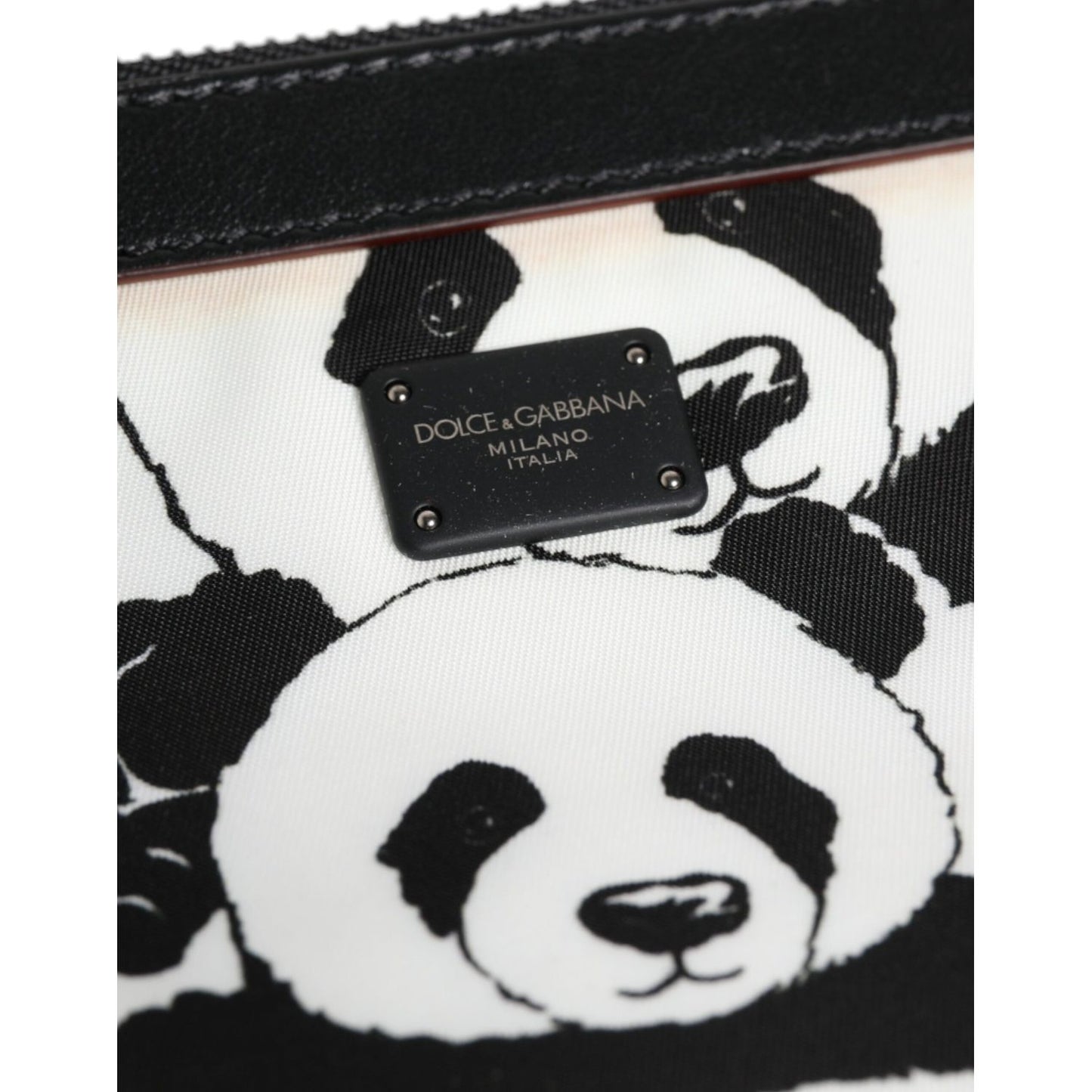 Dolce & Gabbana Black White Panda Pattern Clutch Pouch Bag