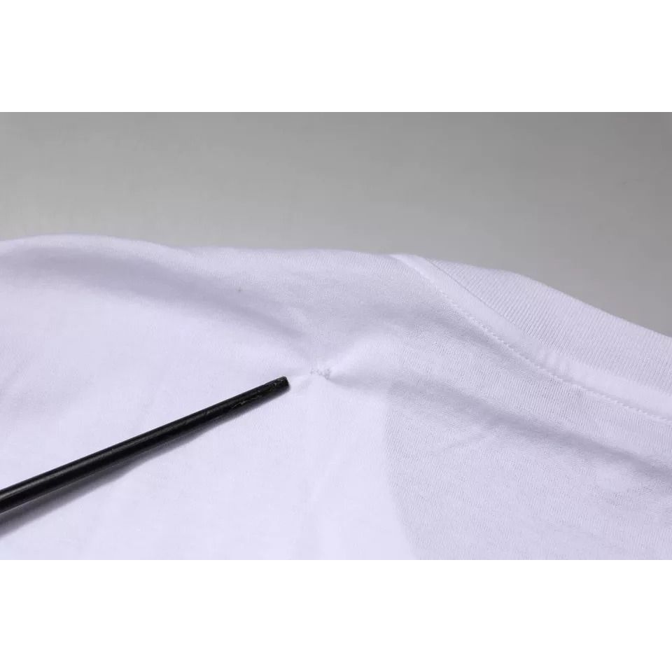 Dolce & Gabbana White DG Logo Crew Neck Short Sleeve T-shirt