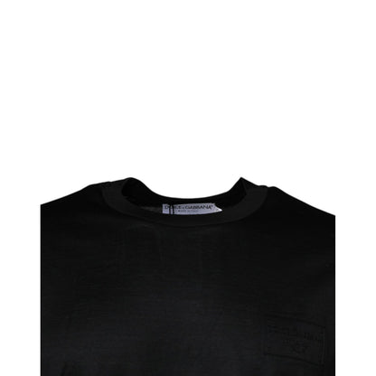 Dolce & Gabbana Black Crew Neck Short Sleeve T-shirt