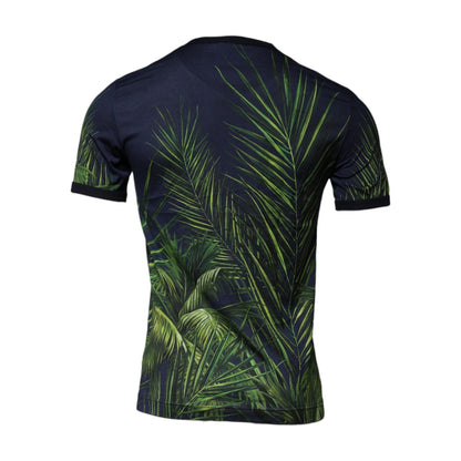 Dolce & Gabbana Blue Tree Print CrewNeck Short Sleeve T-shirt