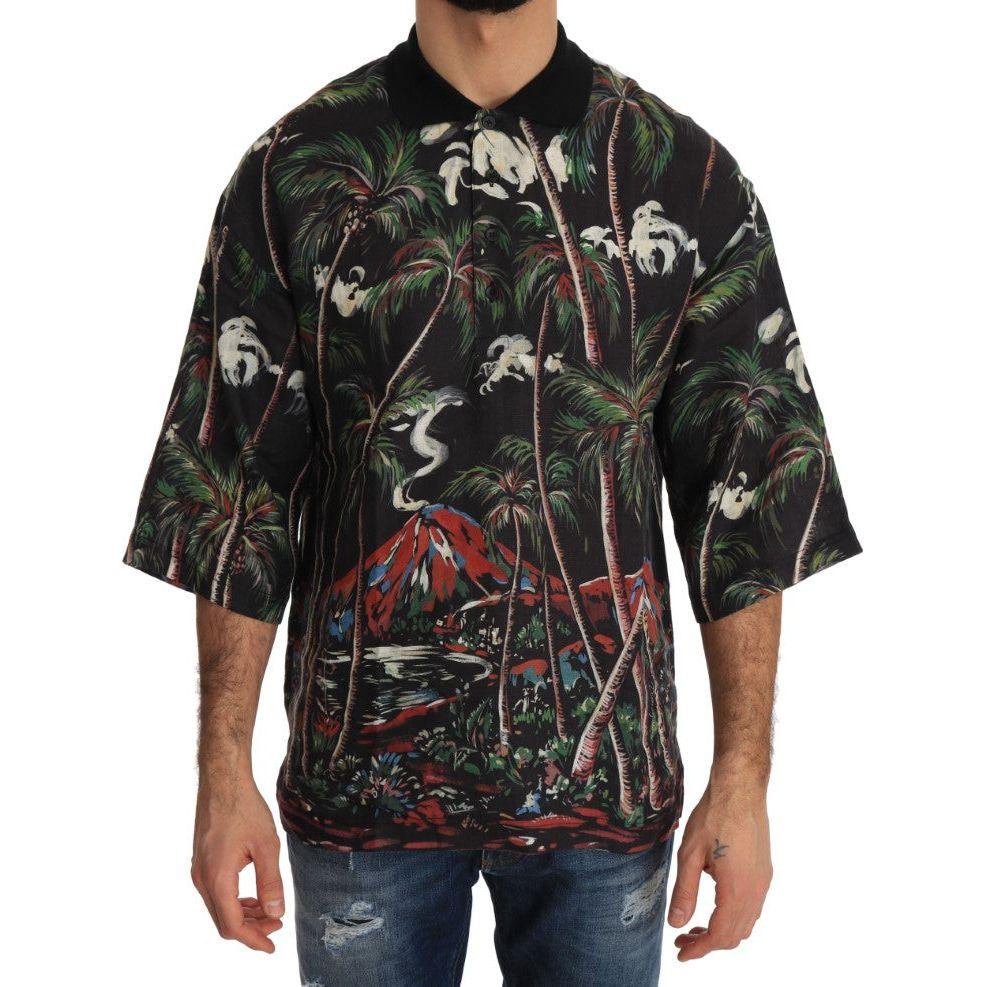 西西里火山图案 Polo 衫