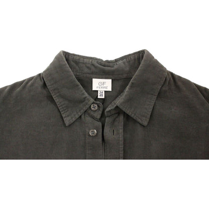 GF Ferre Green Button Front Cotton Casual Shirt