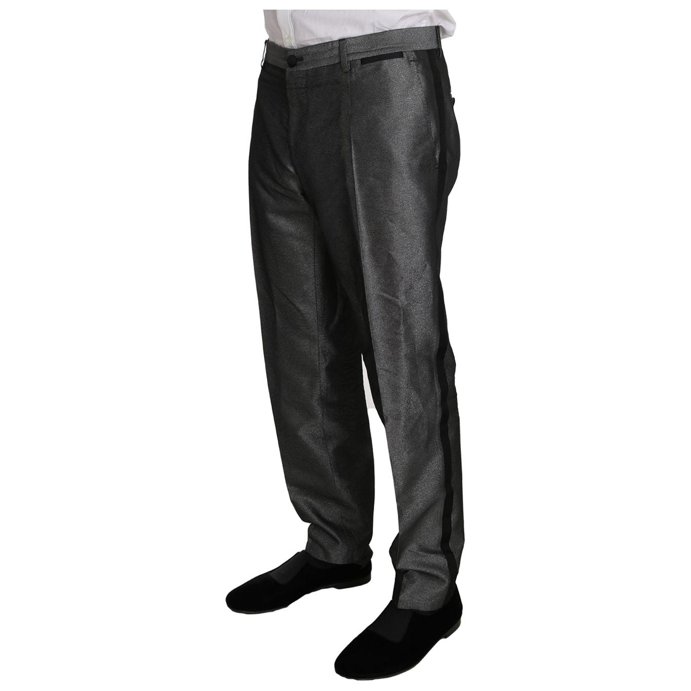 优雅的灰色花纹马提尼西装