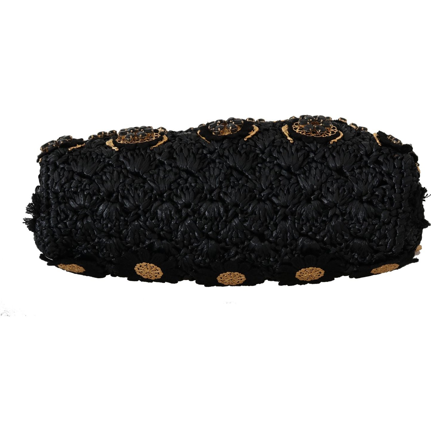 Dolce & Gabbana Black Tassel Gold Baroque Crystal Evening Clutch Dolce & Gabbana