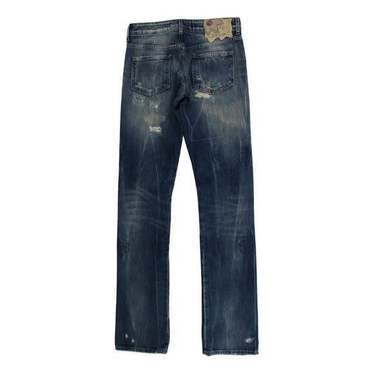 Cavalli Elegant Flare Fit Blue Denim Jeans Cavalli