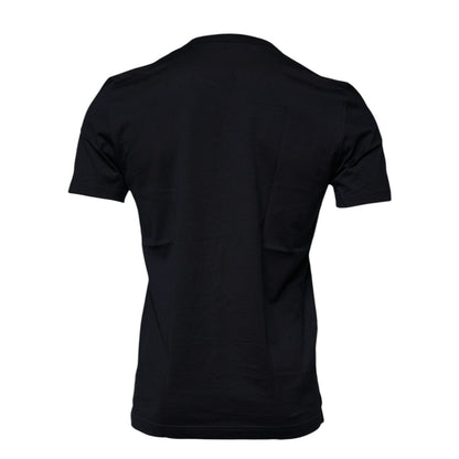 Dolce & Gabbana Blue Cotton Angel Print Short Sleeves T-shirt