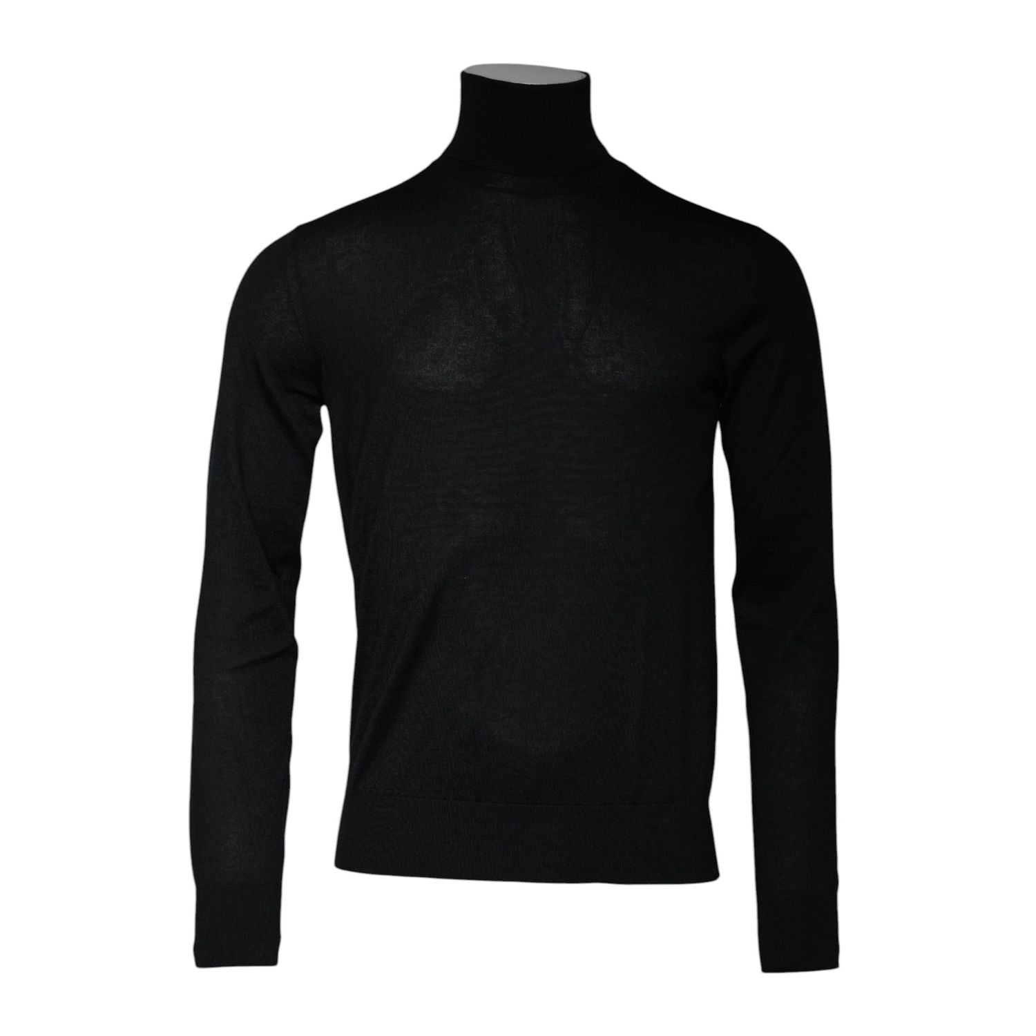 Dolce & Gabbana Black Cashmere Turtleneck Pullover Sweater