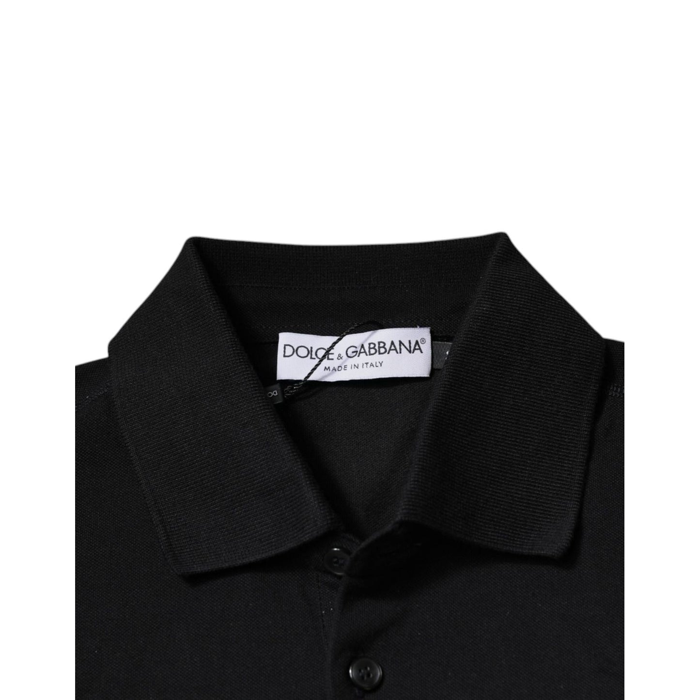 Dolce & Gabbana Black DG Collared Short Sleeves Polo T-shirt
