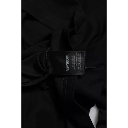 Balenciaga Black Cotton Logo Print Crew Neck Short Sleeves T-shirt