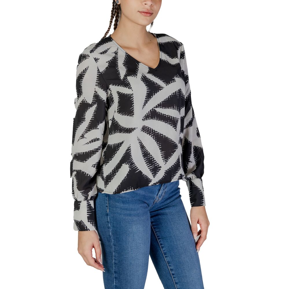 Jacqueline De Yong Black Recycled Polyester Blouse