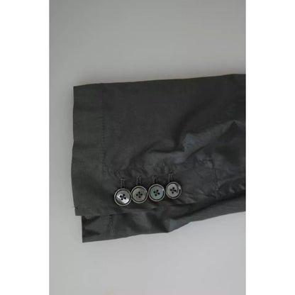 Dolce & Gabbana Gray Cotton Single Breasted Formal Blazer