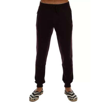 Dolce & Gabbana Purple Cashmere Gym Training Sport Pants
