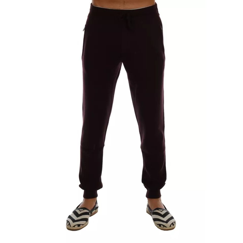 Dolce & Gabbana Purple Cashmere Gym Training Sport Pants