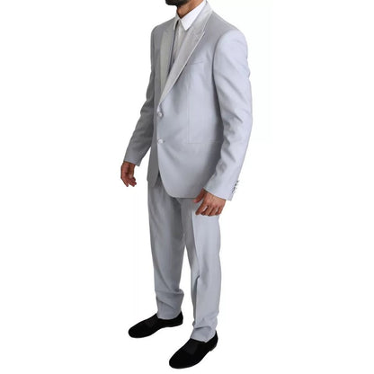 Dolce & Gabbana Light Blue SICILIA Wool 3 Piece Suit