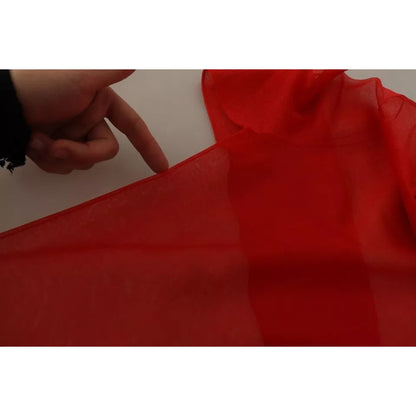 Dolce & Gabbana Orange Semi Transparent Blouse Sweater