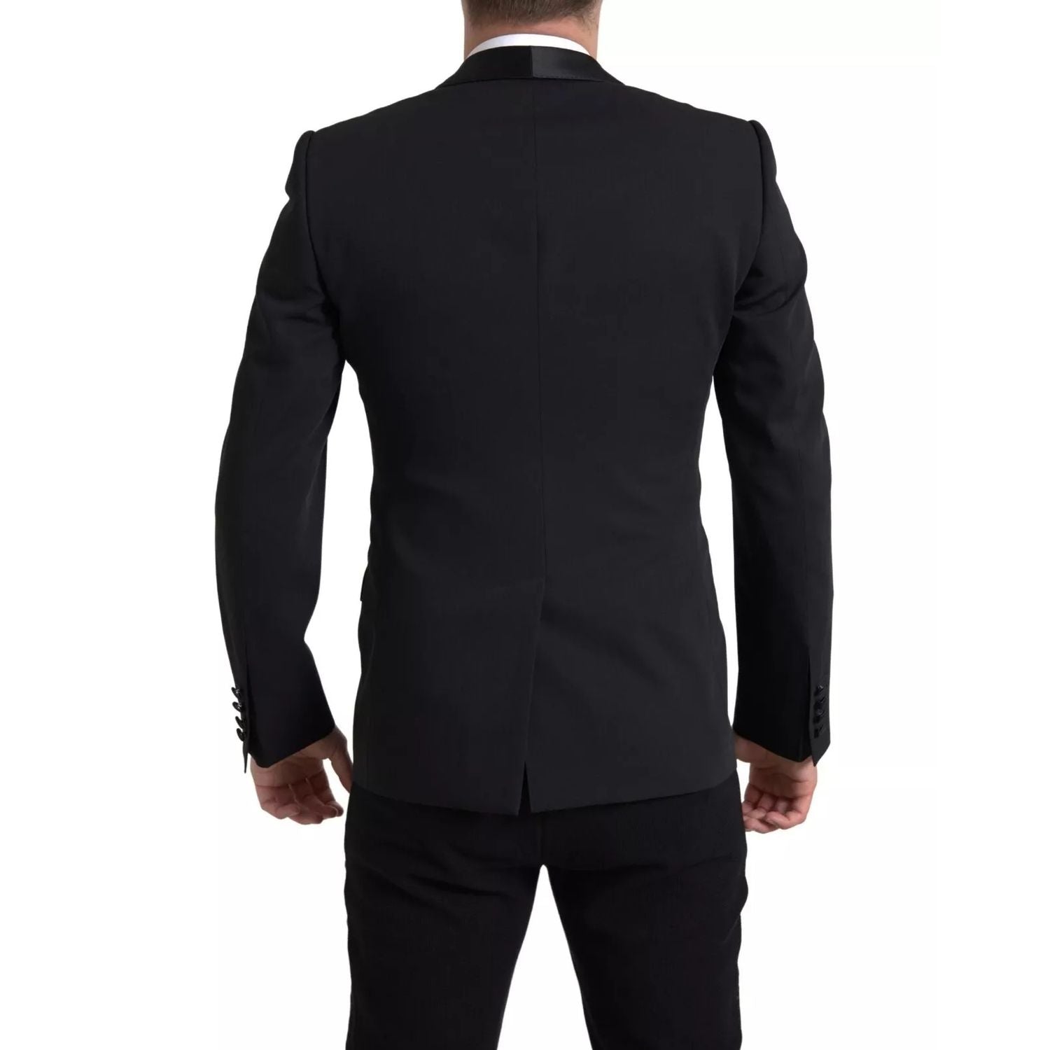 Dolce & Gabbana Black Wool Single Breasted MARTINI Blazerclothing
