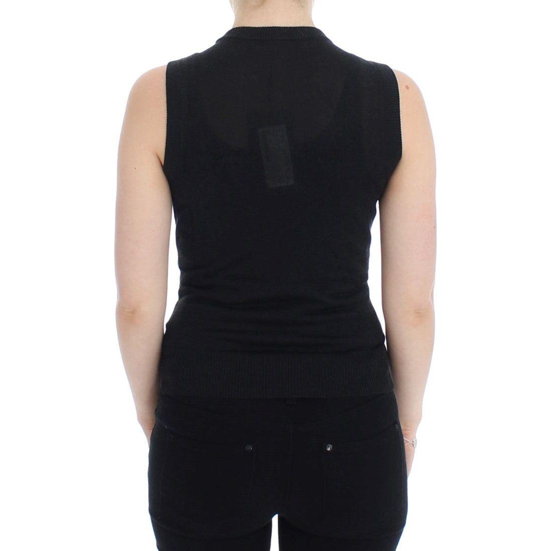 Dolce & Gabbana Elegant Black Sleeveless Pullover Vest Dolce & Gabbana