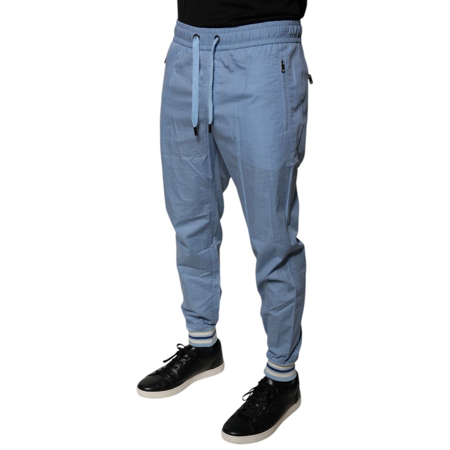 Dolce & Gabbana Blue Cotton Jogger Sweatpants Pants