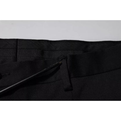 Dolce & Gabbana Black Tapered Formal Dress Pants
