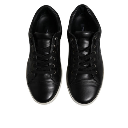 Dolce & Gabbana Black London Nappa Leather Men Sneakers Shoes