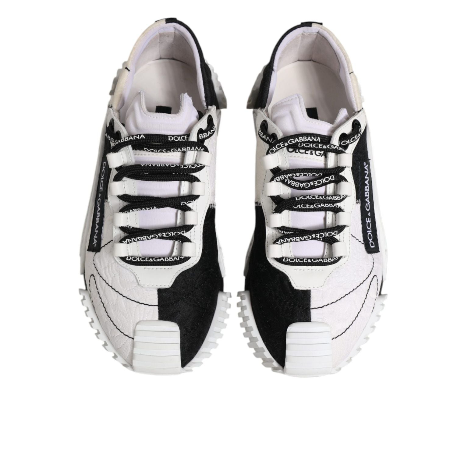 Dolce & Gabbana White Black NS1 Low Top Sneakers Shoes