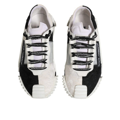 Dolce & Gabbana White Black NS1 Low Top Sneakers Shoes