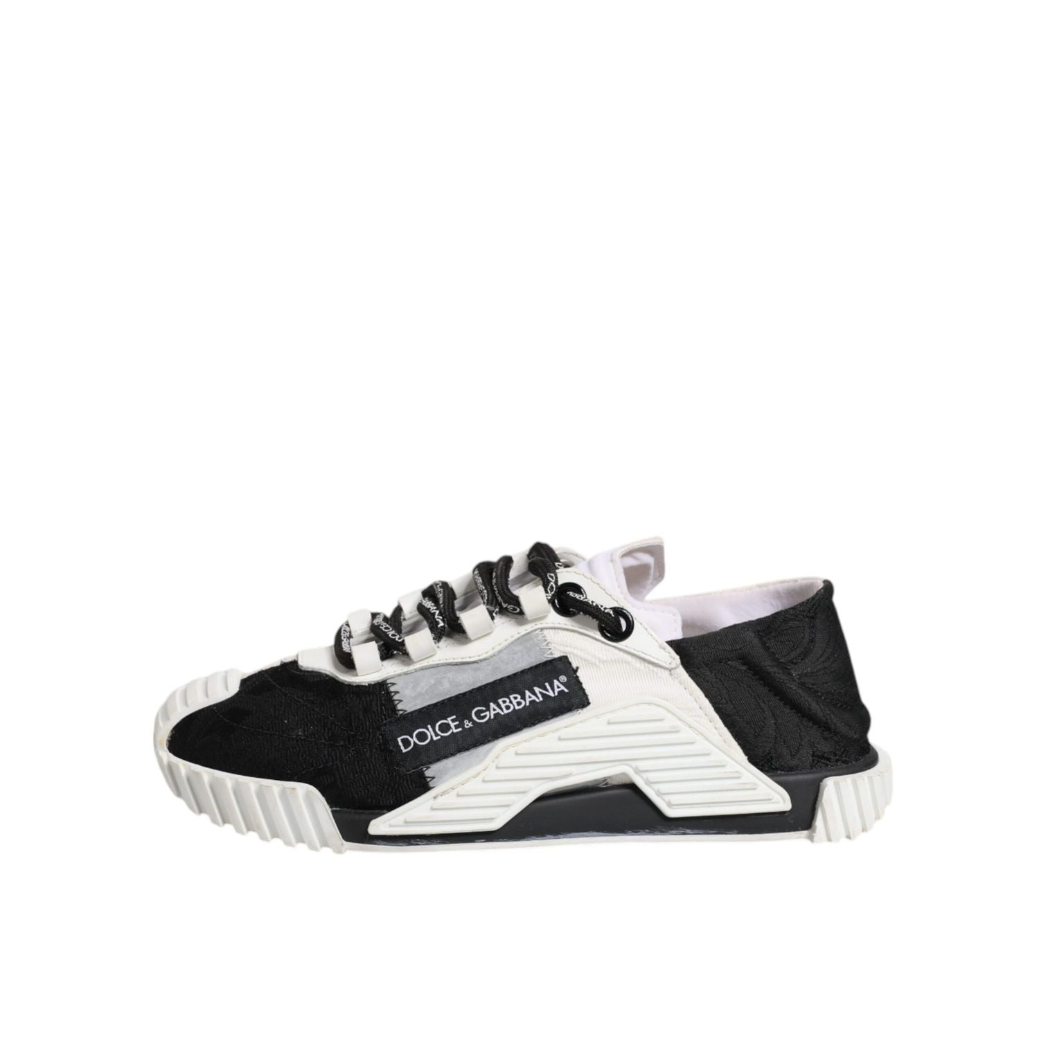 Dolce & Gabbana White Black NS1 Low Top Sneakers Shoes