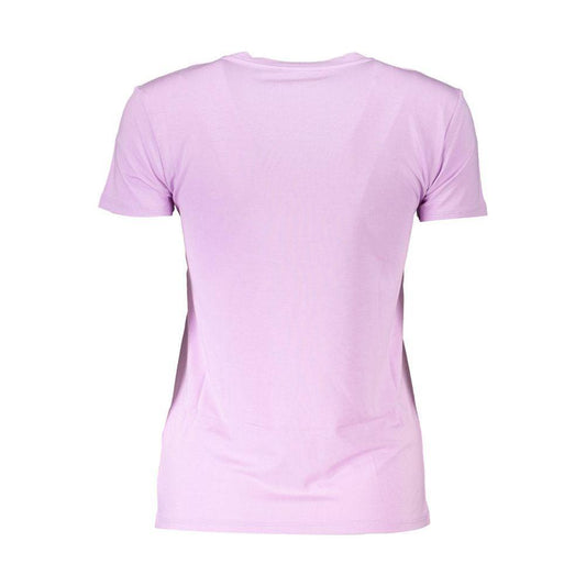 Patrizia Pepe Purple Rhinestone Crew Neck Tee Patrizia Pepe