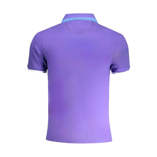 La Martina Purple Cotton Polo Shirt La Martina