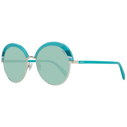 Emilio Pucci Turquoise Metal & Plastic Sunglasses