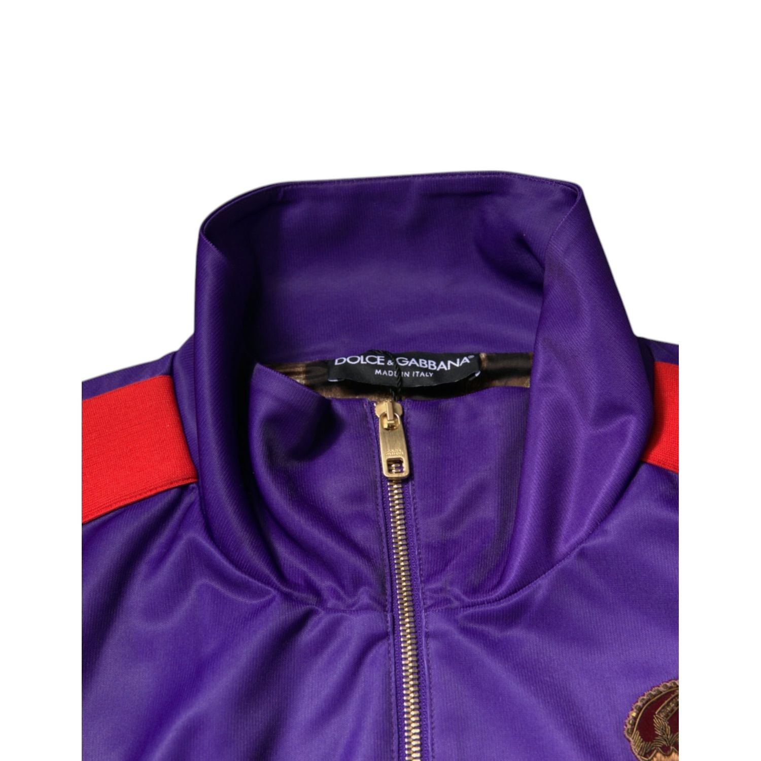 Dolce & Gabbana Purple Year Of The Pig Full Zip Bomber Sweater