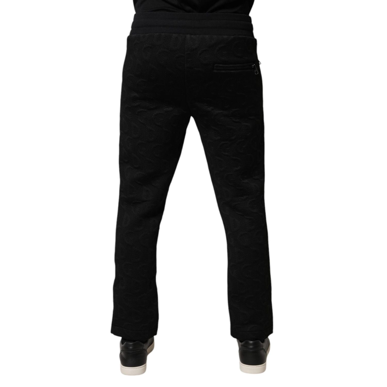 Dolce & Gabbana Black Logo Monogram Jogger Sweatpants Pants