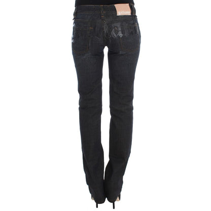 John Galliano Blue Cotton Bootcut Jeans