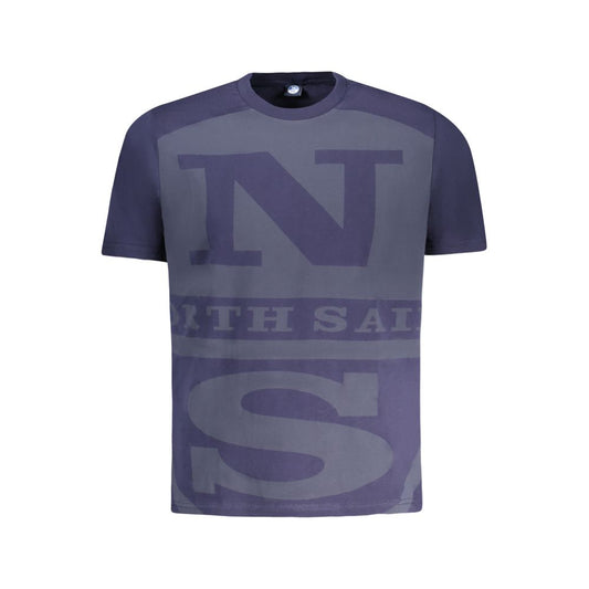 North Sails Blue Cotton Men T-Shirt North Sails