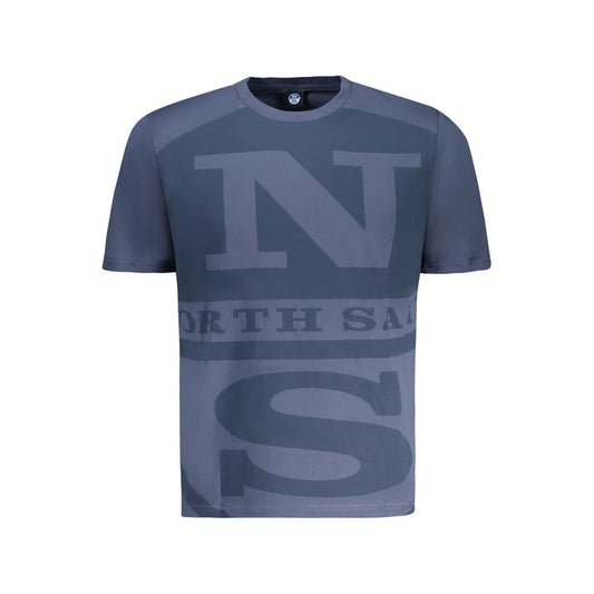 North Sails Blue Cotton Men T-Shirt North Sails