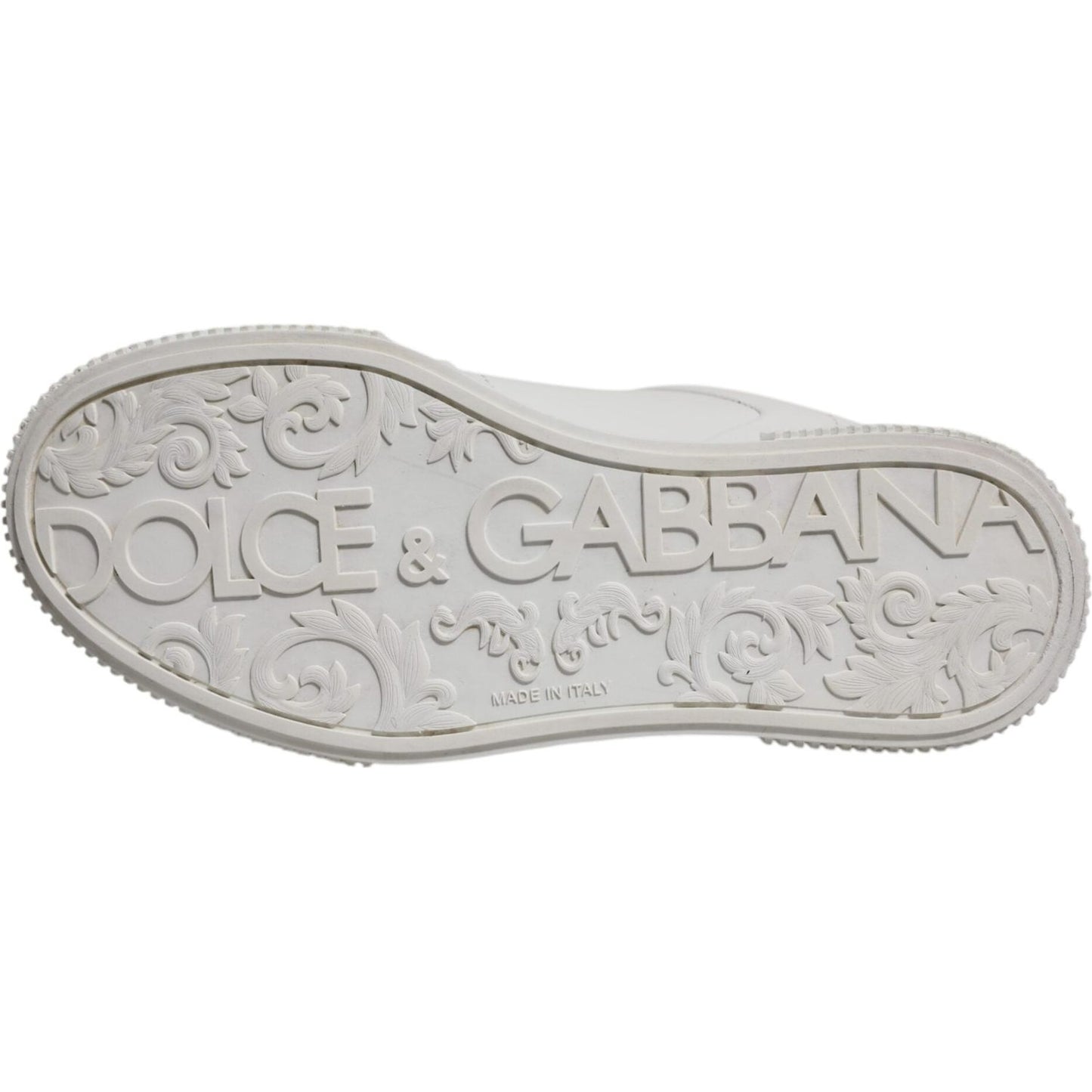 Dolce & Gabbana White Miami Leather Low Top Sneakers Shoes