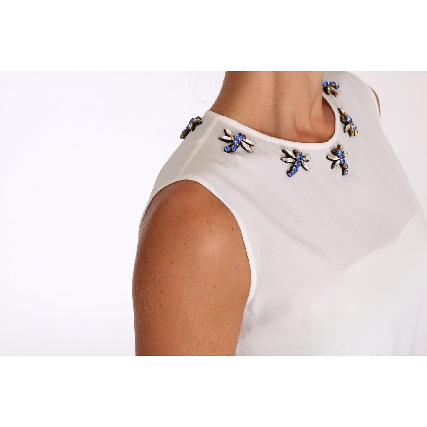 Dolce & Gabbana Elegant Embellished Sleeveless Silk Blouse Dolce & Gabbana