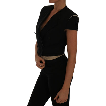 Dolce & Gabbana Black Short Croped Blazer Jacket