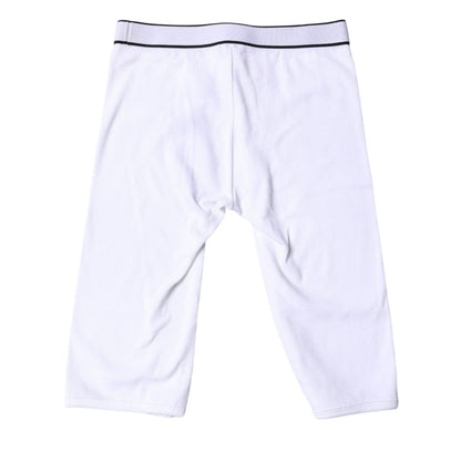 Dolce & Gabbana White Logo Cotton Cropped Tights Underwear