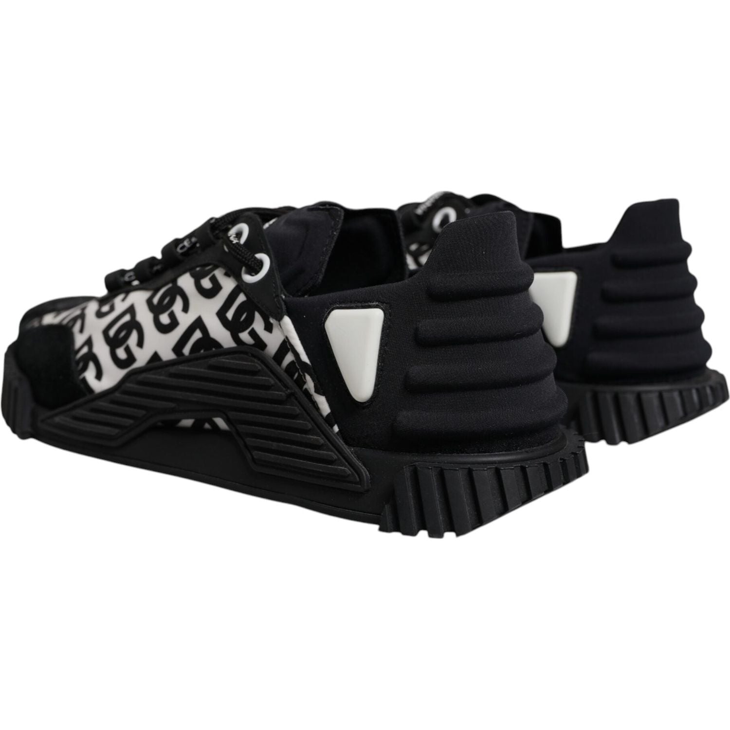 Dolce & Gabbana Black Logo Lace Up Low Top NS1 Sneakers Shoes