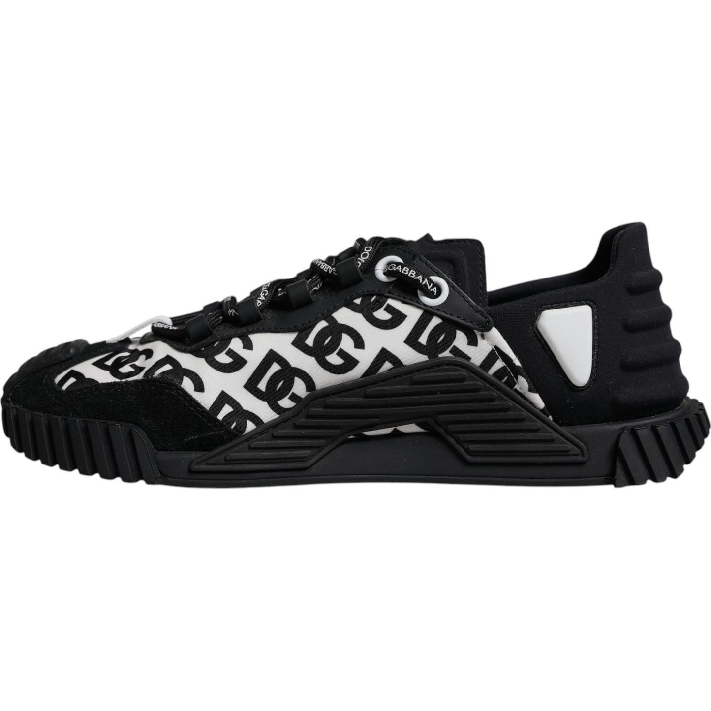 Dolce & Gabbana Black Logo Lace Up Low Top NS1 Sneakers Shoes