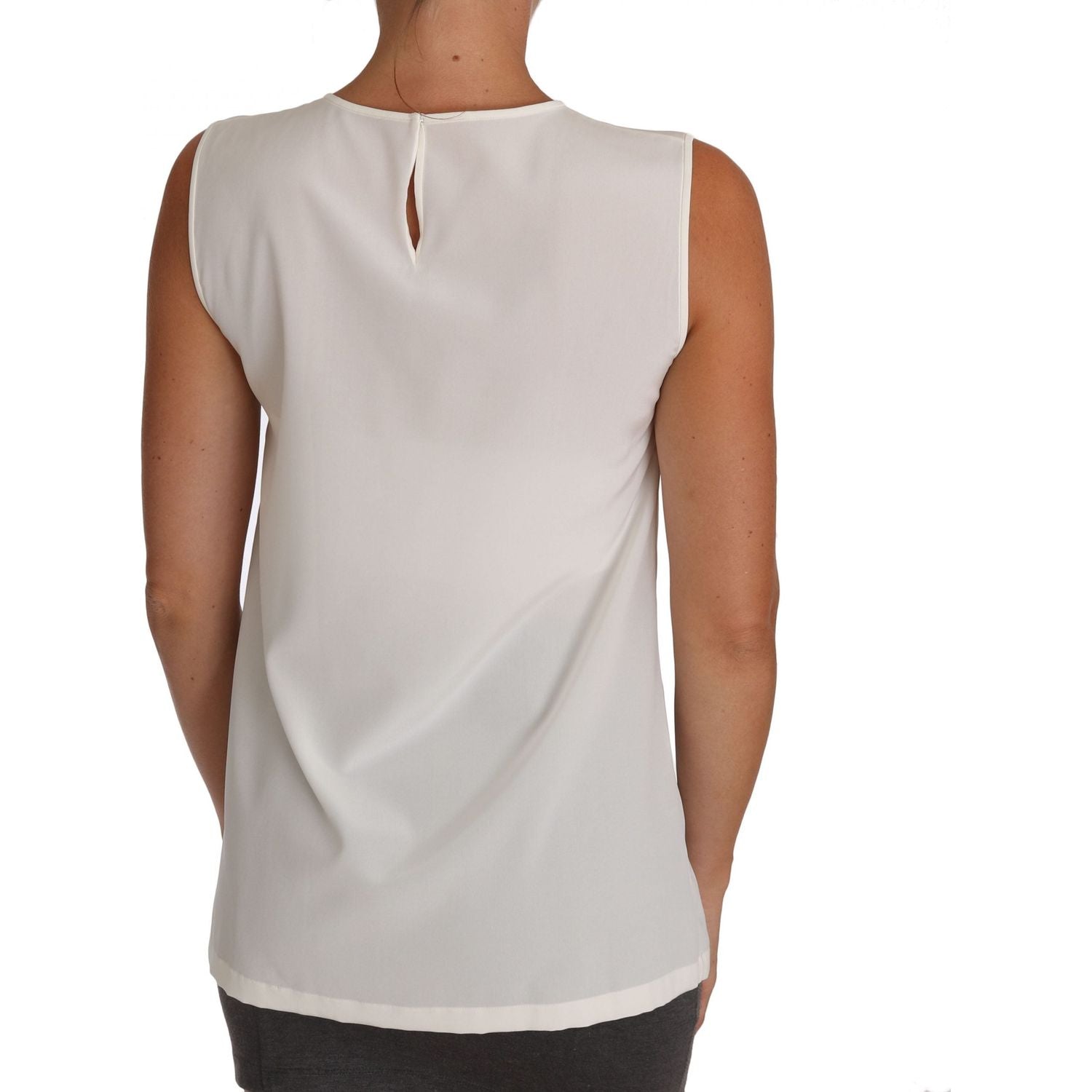 迷人水晶缀饰真丝衬衫