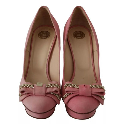 Elisabetta Franchi Pink Bow Stiletto Heel Pumps Shoes