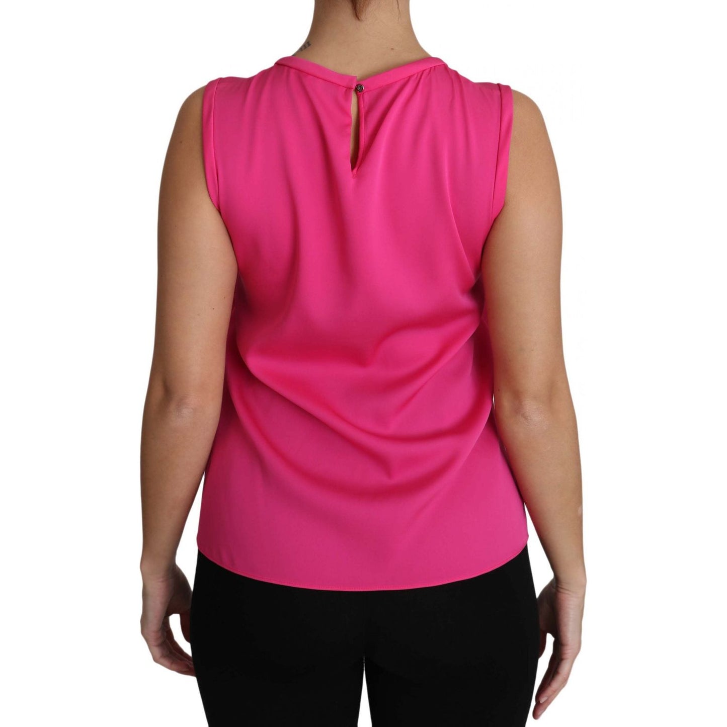 Dolce & Gabbana Elegant Pink Silk Family Tank Top Shirt Dolce & Gabbana