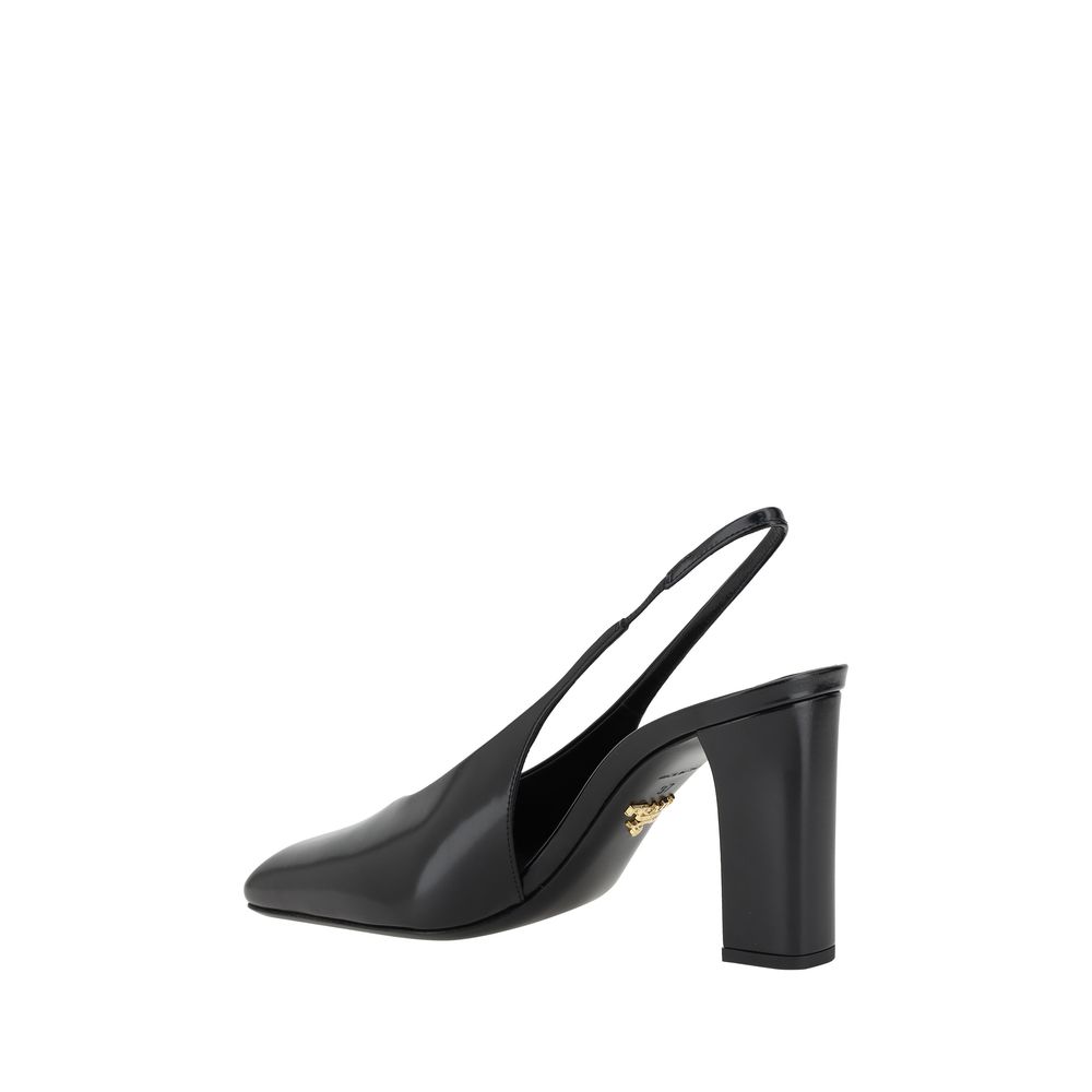 Prada Black Calf Leather Pumps