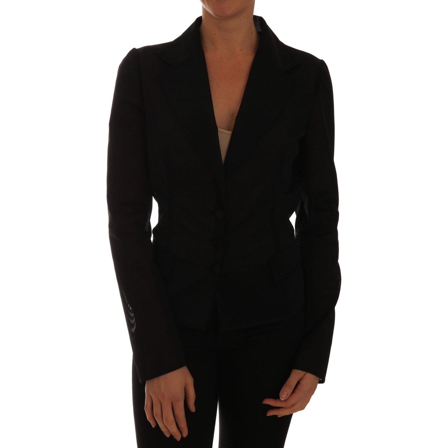 Dolce & Gabbana Semi-Transparent Darkgreen Nylon Blazer Dolce & Gabbana